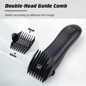 img 3 attached to VIKICON Electric Groin Hair Trimmer for Men: All-in-One Ball Shaver and Body Groomer with Replaceable Ceramic Blades and Waterproof Design - Black