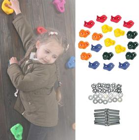 img 4 attached to 🧗 IFOYO Rock Climbing Holds: 20 Large Rocks for Indoor/Outdoor Playground Set - Supports 132lbs/60kg - Perfect for Kids Over 4 Years