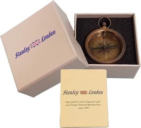 img 1 attached to 🧭 Stanley London Personalized Antique Open Faced Pocket Compass Gifts Engraved - 6 Custom Designs for Special Occasions - Perfect for Hiking, Graduation, Baptism, Confirmation, Anniversary - Ideal for Him, Her, Husband, Dad, Son