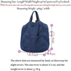 img 3 attached to 👜 Women's Stylish Denim Shoulder Crossbody Bag - Large Tote Beach Bag with Creative Design