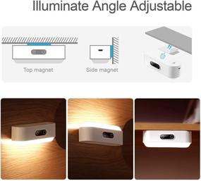 img 2 attached to 🔦 Upgraded 3W Touch Lights by WILLED - 5 Colors Adjustable, Dimmable Tap Lights - Rechargeable Stick-on Lights for Closet, Cabinet, Mirror, Bedroom, Reading - 2000mAh Battery, 2700K-6500K - 2 Pack