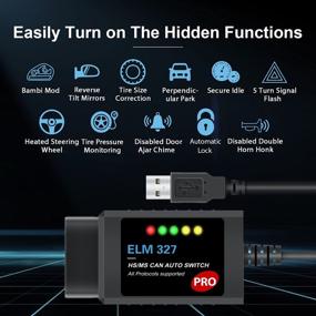 img 2 attached to 🚗 FORScan ELM327 OBD2 адаптер для Ford F150 F250 и Mazda, автоопределение MS/HS CAN, Windows USB OBD2 диагностическое преобразование.