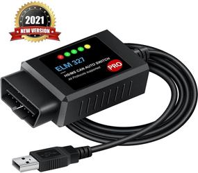 img 4 attached to 🚗 FORScan ELM327 OBD2 адаптер для Ford F150 F250 и Mazda, автоопределение MS/HS CAN, Windows USB OBD2 диагностическое преобразование.