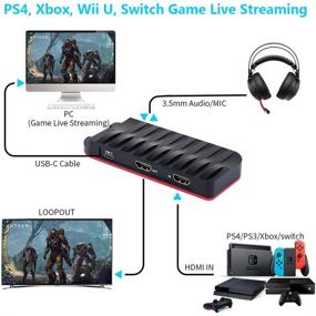 img 1 attached to TreasLin Game Capture Card: USB-C 3.0 4K@30FPS HD Video Capture Card with HDMI Passthrough and Mic Input - Perfect for Live Streaming PS4, Switch, Webcam, DSLR, Xbox on Windows and Mac OBS