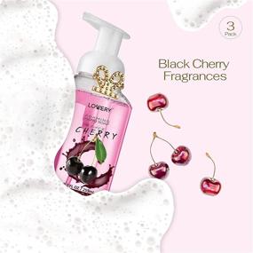 img 3 attached to 🍒 Lovery Foaming Hand Soap: Pack of 3, Moisturizing Aloe Vera & Essential Oils, Alcohol-Free - Black Cherry Fragrance, Scented Hand Wash for Kitchen or Bathroom + Free Crystal Bracelet!