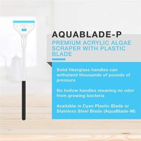 img 3 attached to AquaBlade P Long - Gentle Aquarium 🐠 Scraper for Glass and Acrylic Tanks with Plastic Blade