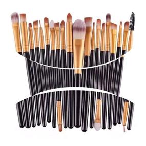 img 2 attached to NEJLSD 20-Piece Eye Makeup Brushes Set: Eyeliner, Eyeshadow Blending, Wool Make Up Brushes, Powder, Face Foundation, Eyeshadow, Eyeliner, Lip Cosmetic Brushes