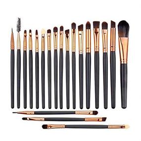 img 3 attached to NEJLSD 20-Piece Eye Makeup Brushes Set: Eyeliner, Eyeshadow Blending, Wool Make Up Brushes, Powder, Face Foundation, Eyeshadow, Eyeliner, Lip Cosmetic Brushes