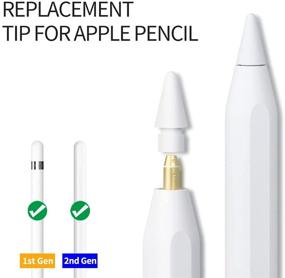 img 2 attached to 🖊️ Apple Pencil 2nd Generation Compatible Replacement Tips - iPencil Nib for iPad Pro Pencil 1st/2nd Gen (4 Pack, White)