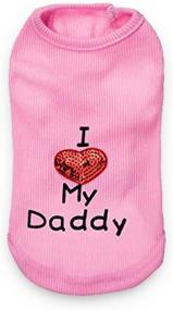 img 2 attached to 🐶 DroolingDog Pet Dog Clothes: Adorable 'I Love My Daddy' Shirt for Small Dogs – Enhance SEO!