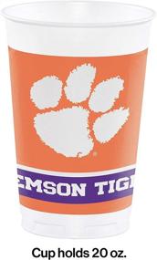 img 1 attached to 8 Count 20 Ounce Printed Plastic Clemson