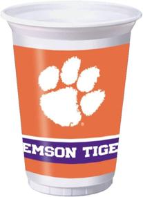 img 2 attached to 8 Count 20 Ounce Printed Plastic Clemson