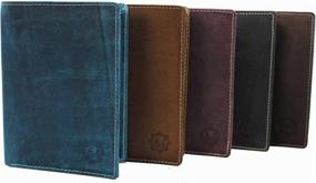 img 1 attached to Leather Travel Wallet Passport Holder Travel Accessories in Passport Wallets