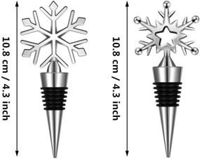 img 2 attached to ❄️ Snowflake Wine Stopper Set: Elegant Holiday Wine Bottle Decorations for Freshness at Christmas Parties & Weddings