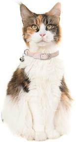 img 2 attached to 🐱 Lamphyface Leather Cat Collar: Safe and Stylish Elastic Strap with Bell for Small Pets Cats Kitty