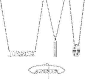 img 4 attached to JUNGKOOK Titanium Necklace Bracelet Birthday