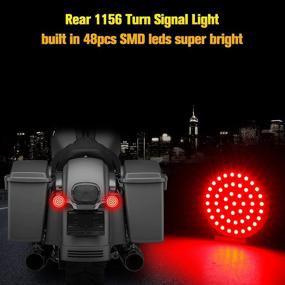 img 1 attached to 🏍️ Enhance Your Harley's Style with QUASCO Sequential Led Turn Signal Inserts - Front 1157 + Rear 1156 Blinkers with Smoked Lens for 2 Inch Bullet Housing - Perfect for Sportster Softail Street Glide Road King Cruiser Turing