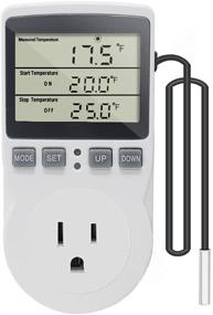 img 4 attached to 🌡️ KETOTEK Digital Thermostat Outlet Plug: Temperature Controller Socket for Heating Cooling - 120V, 15A, Heater Fan, Celsius/Fahrenheit Display