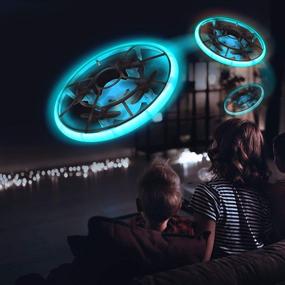 img 3 attached to Fun and Easy-to-Fly Drones for Kids with Bright Lights, Altitude Hold, and 360° Rotating | Perfect Gift for Boys and Girls