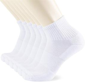img 4 attached to 🧦 JOURNOW Women's Cushioned Athletic Quarter Socks