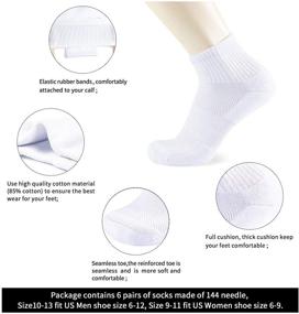 img 3 attached to 🧦 JOURNOW Women's Cushioned Athletic Quarter Socks