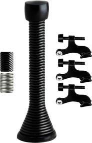 img 4 attached to Jack N' Drill (3 ⅛) Spring Door Stop (7 Pack) - Flexi Heavy Duty Black Door Stop for Home & Office - Rustproof, Bendable Spring Steel & Durable Rubber Tips