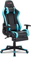 🎮 aleavic teal/black gaming chair: high back, ergonomic, adjustable, with footrest, headrest and lumbar support - perfect for adults! логотип