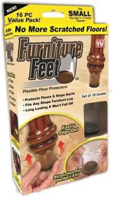img 4 attached to 🪑 MOMSIV Furniture Feet Flexible Chair Legs Floor Protectors - Clear Plastic Cups for Wood Floors Non Slip Fit for Round Legs Diameter 1-1 1/4 in - Small Size (16 Pack)