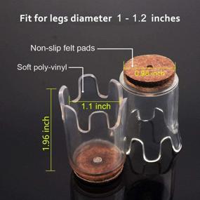 img 1 attached to 🪑 MOMSIV Furniture Feet Flexible Chair Legs Floor Protectors - Clear Plastic Cups for Wood Floors Non Slip Fit for Round Legs Diameter 1-1 1/4 in - Small Size (16 Pack)