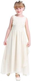 img 4 attached to Stylish and Vibrant Happy Rose Chiffon Junior Bridesmaid Girls' Clothing for Dresses