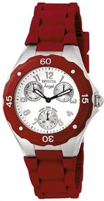 img 3 attached to 🔴 Часы Invicta Women's 0701 Angel Collection красного цвета с множеством функций: вечно элегантные и универсальные.