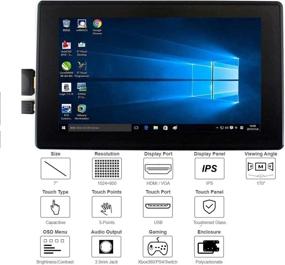 img 3 attached to 📺 Waveshare 7 inch HDMI LCD (H) with Case - 1024x600 Raspberry Pi IPS Touch Screen Monitor + Toughened Glass Cover Case for Raspberry Pi 4/3/2/1 B B+, A+/Jetson Nano/Windows 10