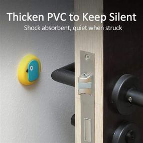 img 1 attached to 🚪 Door Stopper Wall Protector - 6 Pack 1.8" Soft Rubber Wall Protectors with Self Adhesive Sticker for Damage Protection on Walls, Doorknobs, Refrigerator Doors, and Cabinets - Cartoon Design