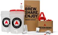 🍺 experience the joy of homebrewing with northern brewer - essential brew. share. enjoy. homebrewing starter set for 5 gallon batches (block party amber) logo