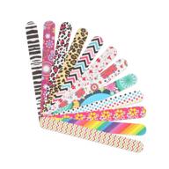 💅 yimicoo 12pcs nail files 150/150 grit: professional double sided emery boards for nails - ideal for women, girls, natural & acrylic nails - colorful 7-inch buffers logo