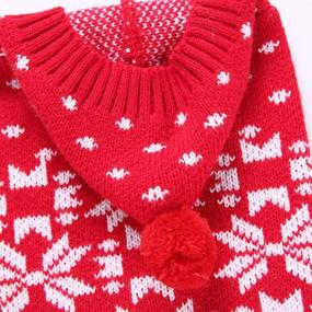 img 1 attached to Hooded Knitted Snowflake Sweater Sweaters Christmas