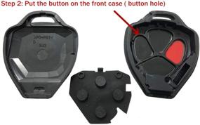 img 2 attached to 🔑 Horande Toyota Scion RAV4, Avalon, Camry, Corolla, Venza Key Fob Case Shell & Pad: 2008-2013 Compatible Replacement Key Cover Housing