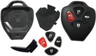 🔑 horande toyota scion rav4, avalon, camry, corolla, venza key fob case shell & pad: 2008-2013 compatible replacement key cover housing logo