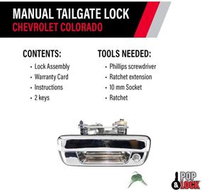 img 1 attached to 🔒 Улучшите безопасность с замком POP & LOCK PL1700C Chrome для багажника Chevy Colorado и GMC Canyon