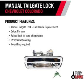 img 3 attached to 🔒 Улучшите безопасность с замком POP & LOCK PL1700C Chrome для багажника Chevy Colorado и GMC Canyon