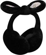orityle winter foldable earmuff sequins girls' accessories logo