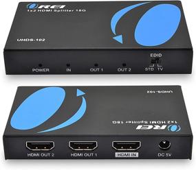 img 4 attached to 📺 OREI 4K HDMI Splitter - 1x2 Ports, Full UltraHD 4:4:4 HDR, Dolby Vision, HDCP 2.2, 60Hz, EDID Support