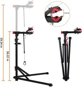 img 3 attached to 🚴 Unisky Bike Repair Stand – Foldable Maintenance Rack with Quick Release, Portable & Height Adjustable Bicycle Mechanics Workstand (Max 66LBS)