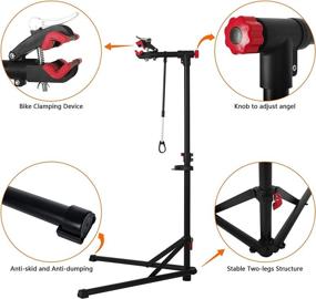 img 2 attached to 🚴 Unisky Bike Repair Stand – Foldable Maintenance Rack with Quick Release, Portable & Height Adjustable Bicycle Mechanics Workstand (Max 66LBS)