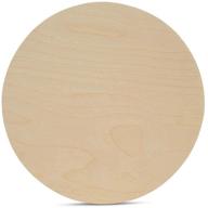 10 inch wood circles, 1/4 inch thickness, unfinished birch plywood discs - pack of 1 for craft projects, wood rounds by woodpeckers logo