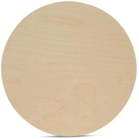 img 4 attached to 10 Inch Wood Circles, 1/4 Inch Thickness, Unfinished Birch Plywood Discs - Pack of 1 for Craft Projects, Wood Rounds by Woodpeckers