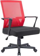 🪑 flamaker red mesh office chair: ergonomic swivel desk chair with lumbar support, armrests, and thick seat- ideal for comfortable and productive work logo