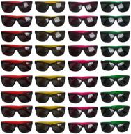 🕶️ neon sunglasses bulk pack - 36 funny party hats - pool party favors - beach party glasses logo