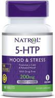 🌞 natrol 5-htp таблетки с контролируемым высвобождением 200 мг - стимулирует производство серотонина, поддерживает позитивное настроение, способствует расслаблению и спокойному настрою, дополнительное питание без лекарств, контролируемое высвобождение - 60 штук. логотип