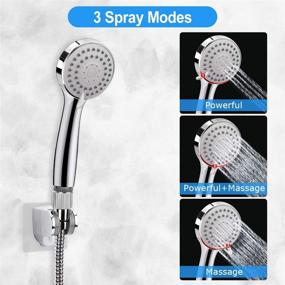 img 1 attached to Experience Ultimate Comfort: 8 Inch High Pressure Rainfall Shower Head and 💦 Handheld Combo with 11 Inch Extension Arm, Anti-Leak Design, and Chrome Finish by kaqinu